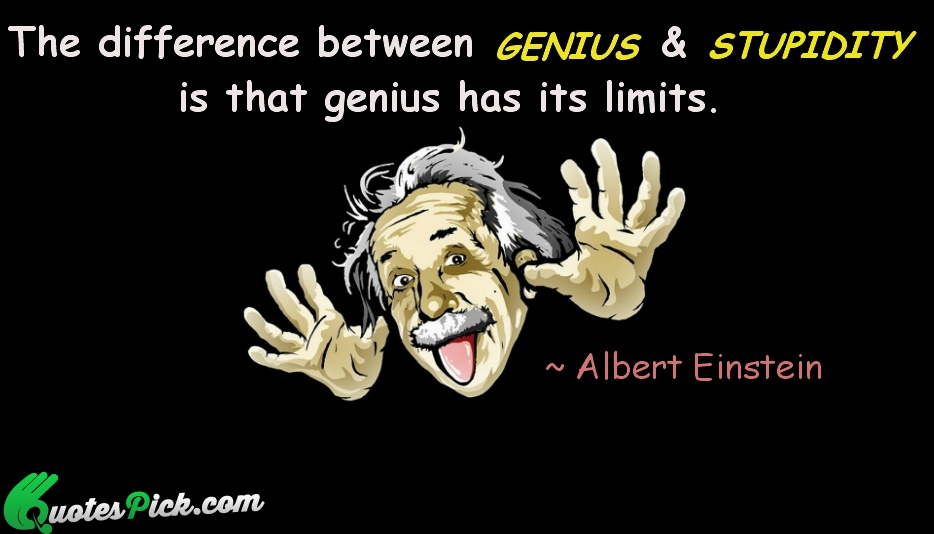 The Difference Between Genius And Stupidity Quote by Albert Einstein