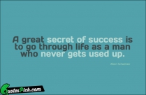 A Great Secret Of Success