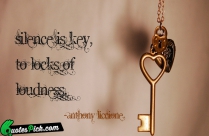 Silence Is Key To Locks Quote