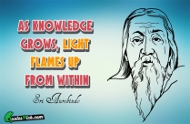 As Knowledge Grows Light Flames Quote