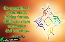 Cooperation Is About Unity Quote
