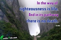 In The Way Of Righteousness Quote