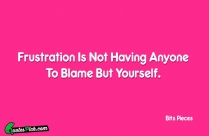 Frustration Is Not Having Anyone