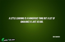A Little Learning Is A Quote