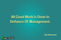All Good Work Is Done