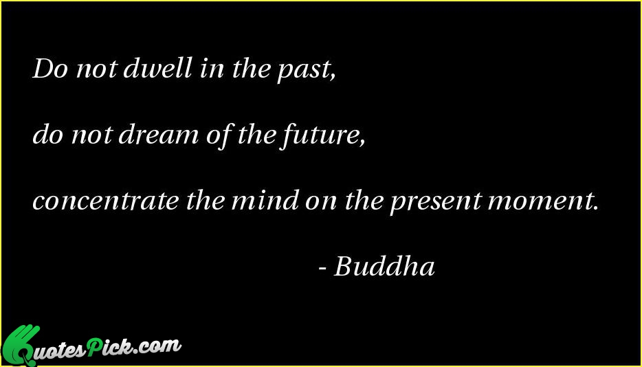 Do Not Dwell In The Past  Quote by Buddha