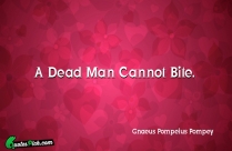 A Dead Man Cannot Bite Quote