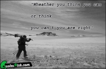Whether You Think You Can