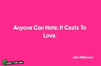 Anyone Can Hate It Costs