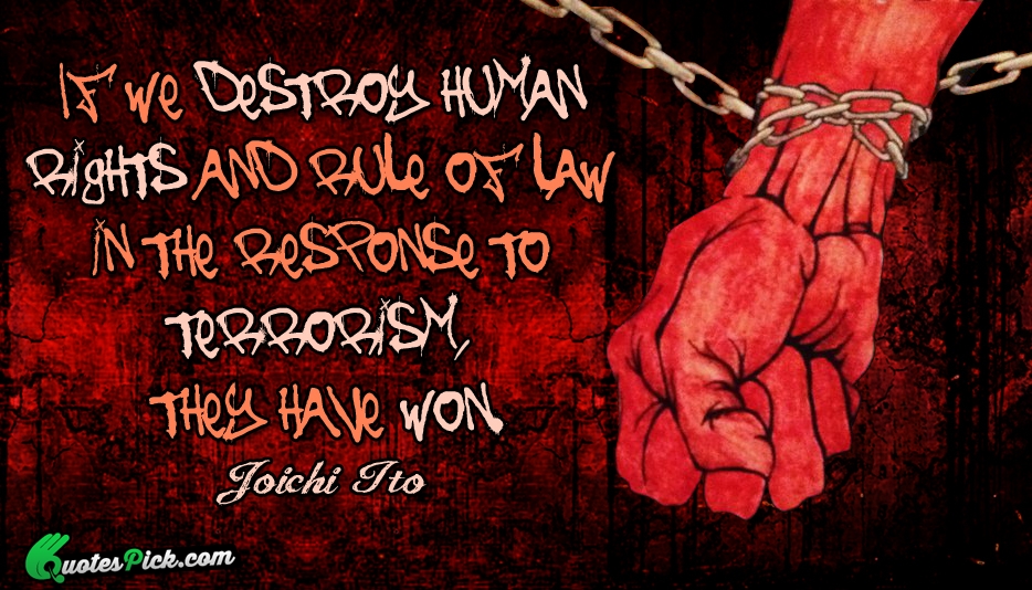 If We Destroy Human Rights And Quote by Joichi Ito