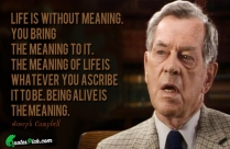 Life Is Without Meaning. You Quote