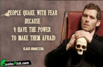 People Quake With Fear Because Quote