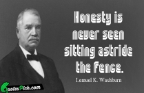 Honesty Is Never Seen Sitting Quote