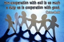 Non Cooperation With Evil Is Quote