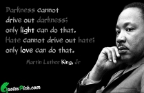 Darkness Cannot Drive Out Darkness