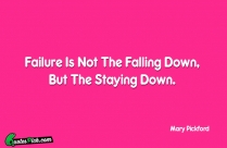 Failure Is Not The Falling
