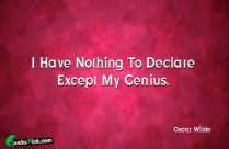 I Have Nothing To Declare Quote