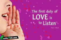 The First Duty Of Love Quote
