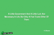 A Little Government And A Quote