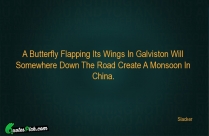A Butterfly Flapping Its Wings Quote