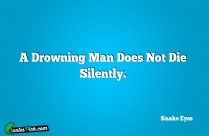 A Drowning Man Does Not Quote