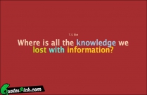 Where Is All The Knowledge Quote