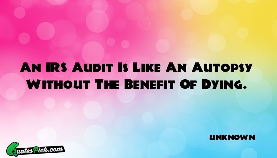 An IRS Audit Is Like An Quote by UNKNOWN
