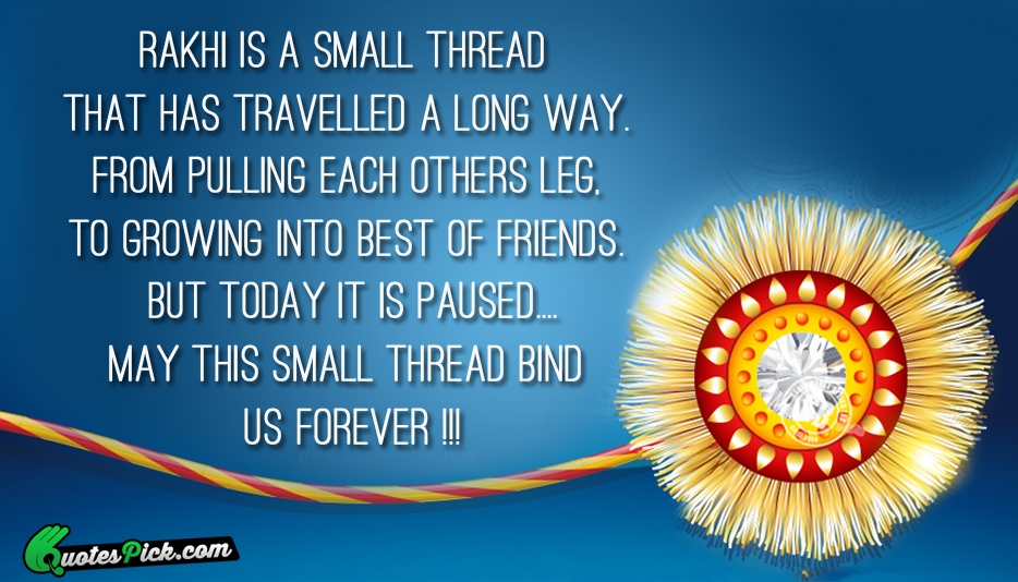 Rakhi Is A Small Thread That Quote by Unknown