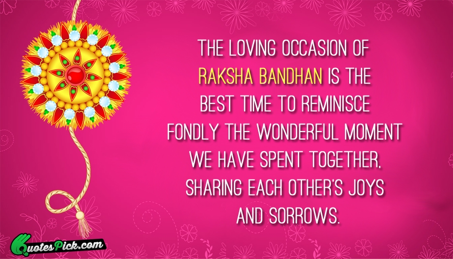 The Loving Occasion Of Raksha Bandhan Quote by Unknown