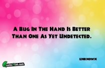 A Bug In The Hand Quote