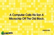 A Computer Calls His Son Quote