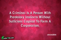 A Criminal Is A Person