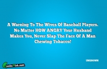 A Warning To The Wives