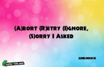 Abort Retry Ignore Sorry I