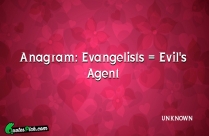 Anagram Evangelists Evils Agent