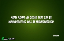Army Axiom An Order That