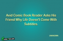 Avid Comic Book Reader Asks Quote