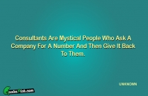Consultants Are Mystical People Who