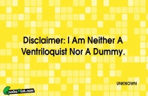Disclaimer I Am Neither A
