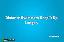 Distance Swimmers Keep It Up