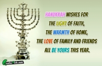 Hanukkah Wishes For The Light Quote