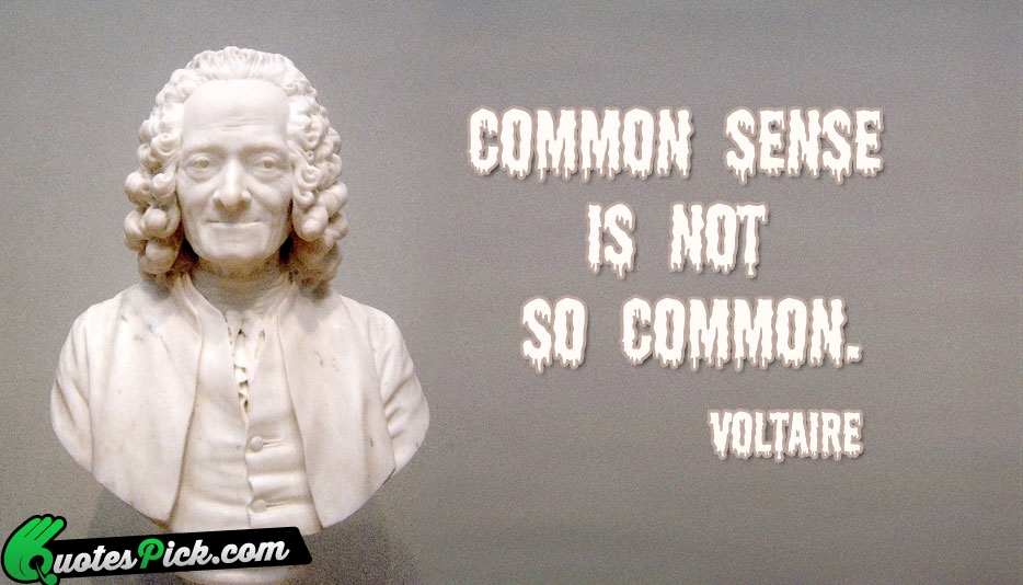 Common Sense Is Not So Common Quote by Voltaire