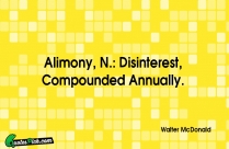 Alimony N Disinterest Compounded Annually