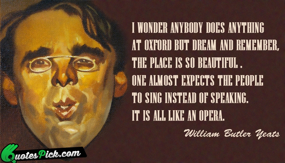 I Wonder Anybody Does Anything At Quote by William Butler Yeats