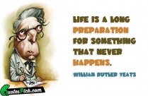 Life Is A Long Preparation Quote